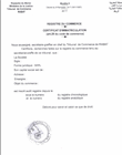 Extrait du Registre de Commerce